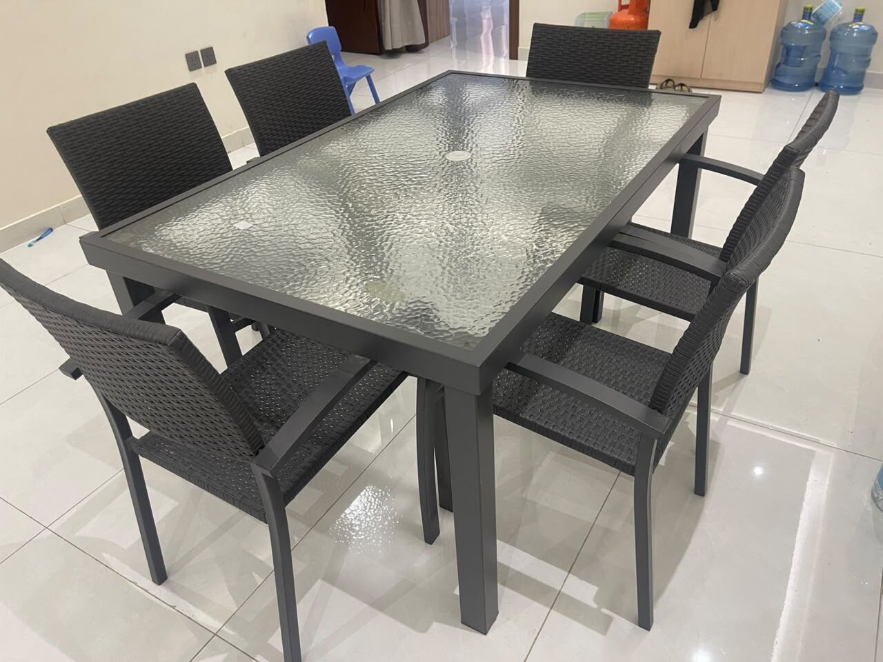 Al Rehab, Furniture, SAR 850,  Garden Table With 6 Chairs For Sale