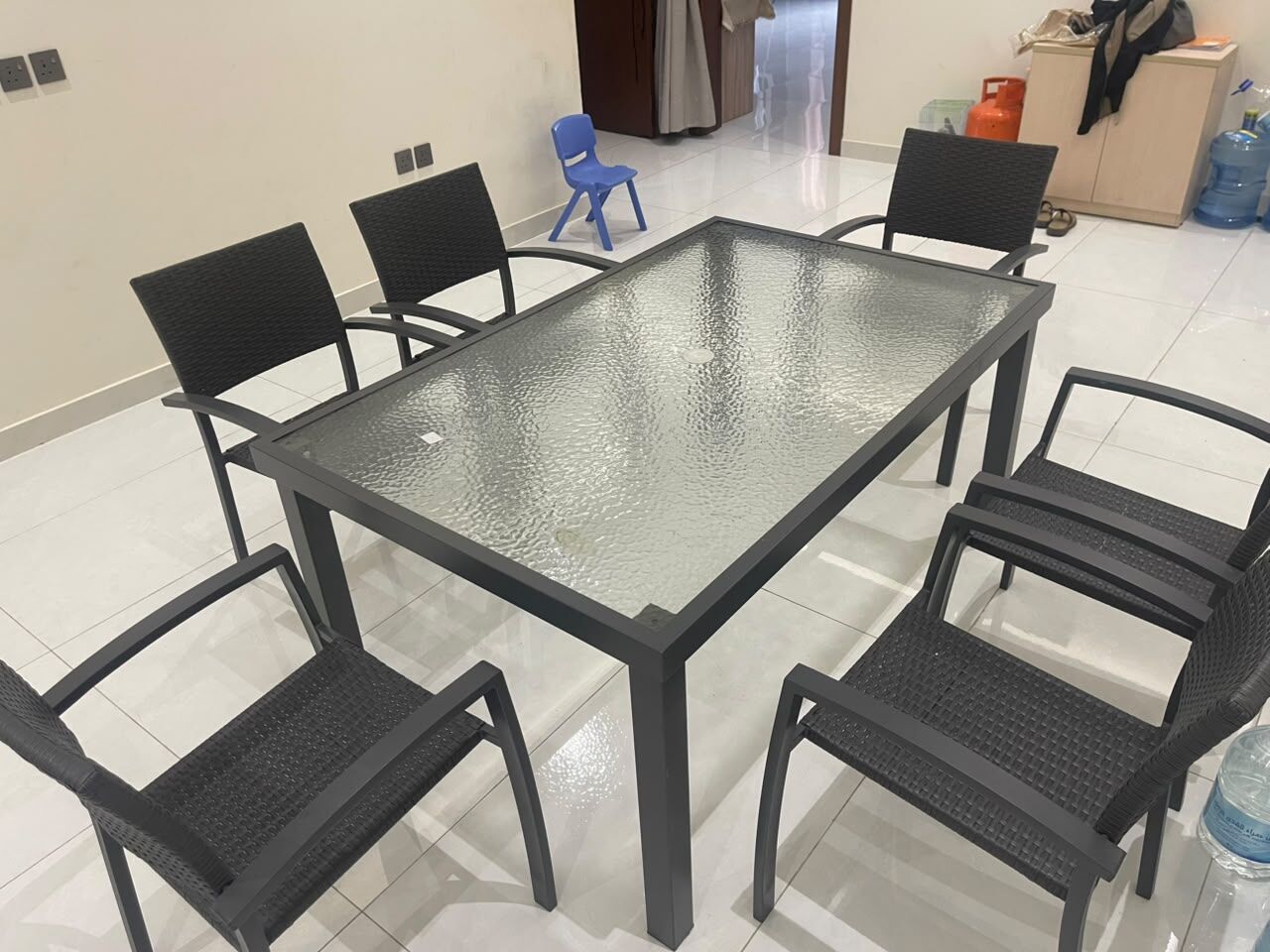 Al Rehab, Furniture, SAR 850,  Garden Table With 6 Chairs For Sale