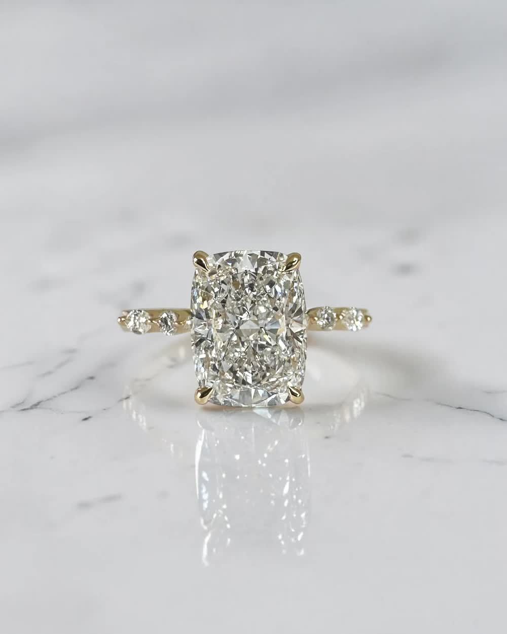 London, Jewelry, GBP 2,  3ct Elongated Cushion: Modern Marquise & Round | Layla Diamonds