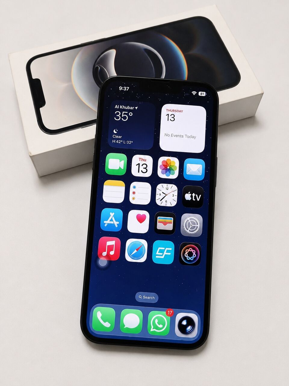 Khobar, Mobile Phones, SAR 1550,  Iphone 16e, Black 128GB