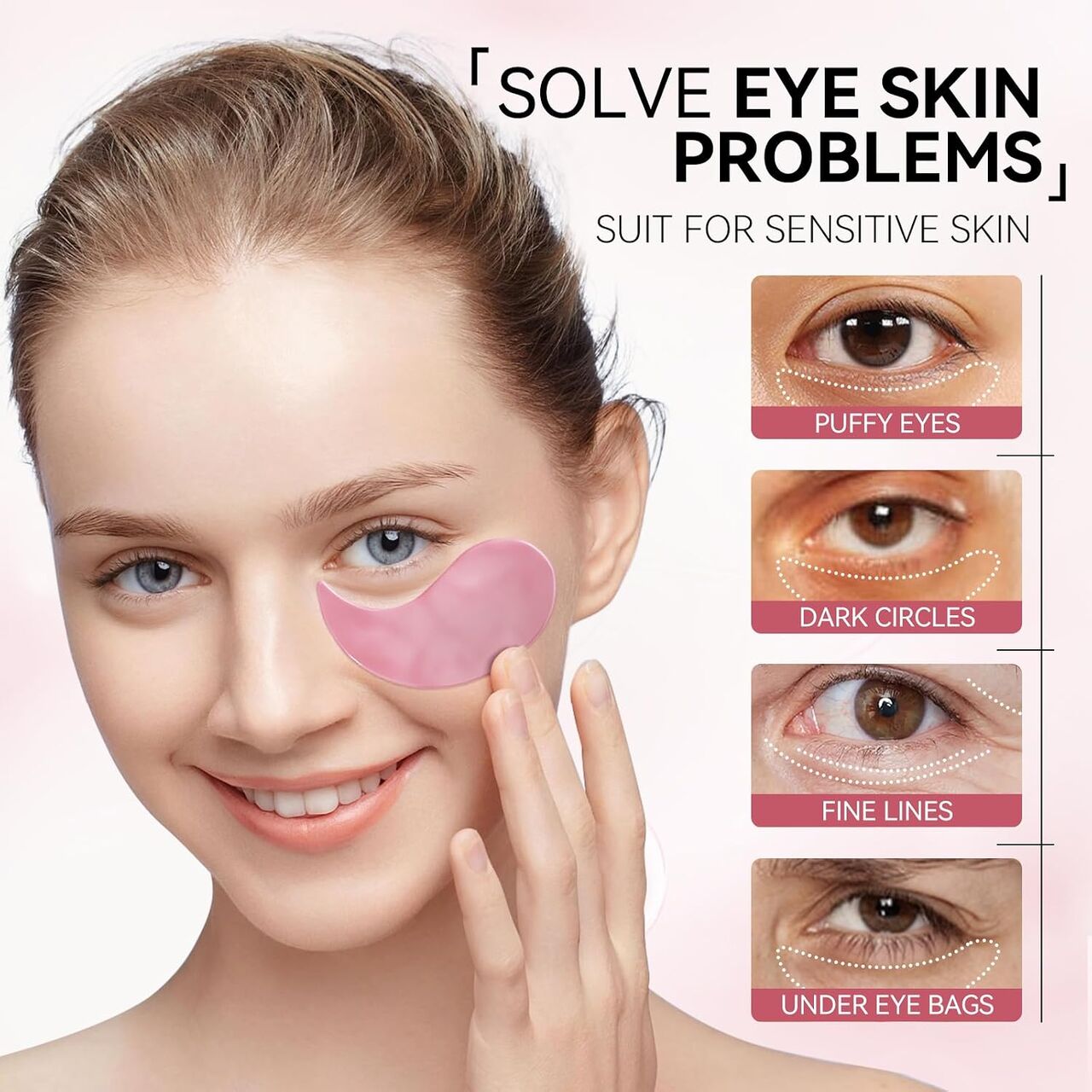 New York, General, BREYLEE Flamingo Pink Eye Mask&ndash;60 Pcs-Puffy Eyes And Dark Circles Treatments&ndash;Look Younger