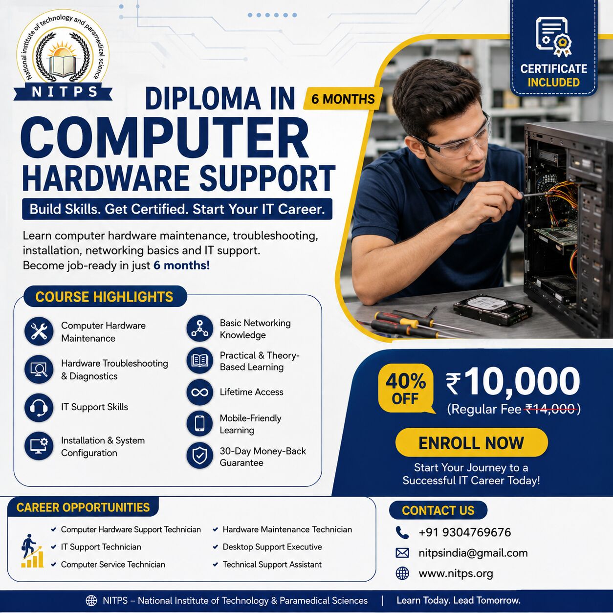 Ghaziabad, Education, Looking To Build A Career In Computer Hardware And IT Support? Enroll In The Diploma In Co