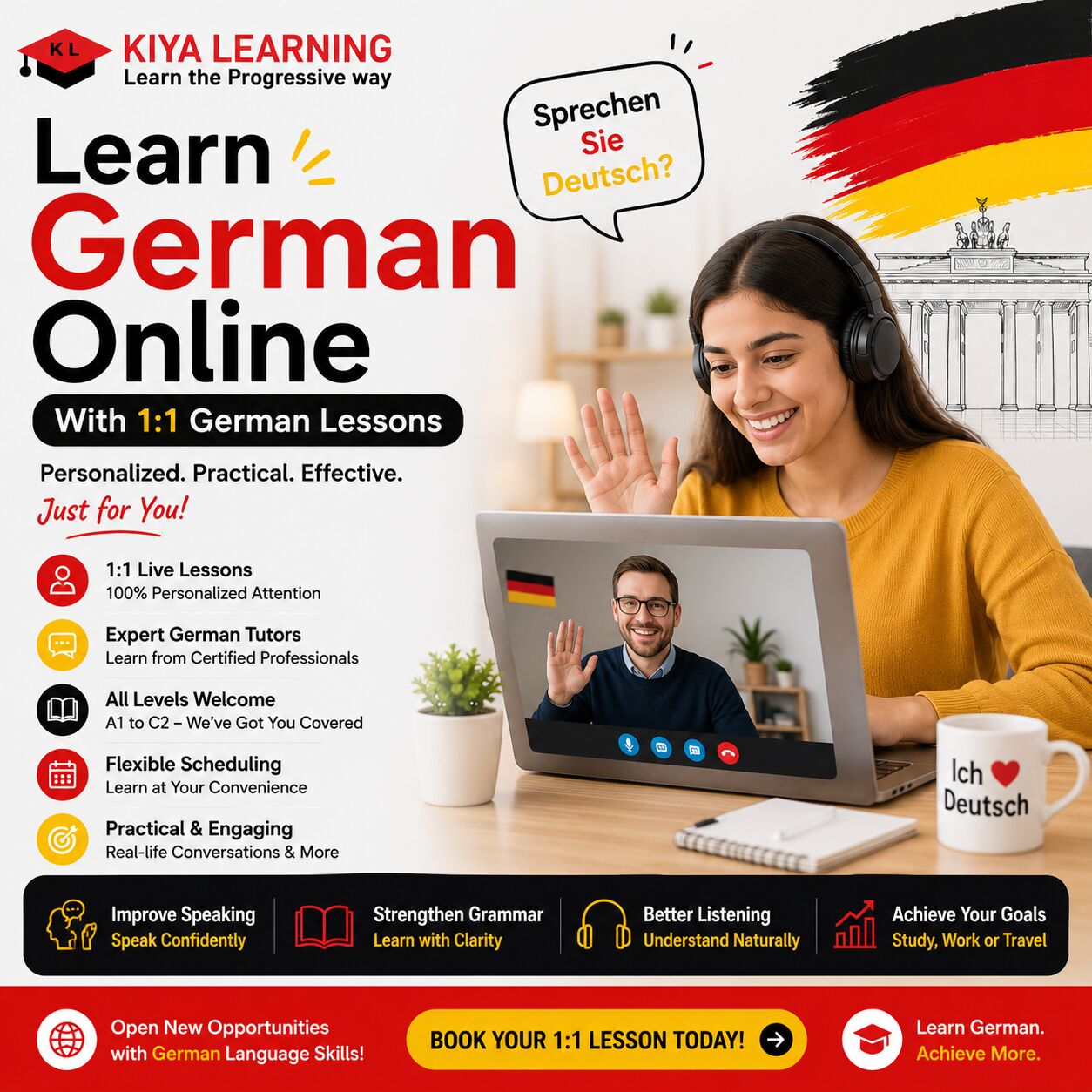 New York, Education, Learn German Online With 1:1 German Lessons