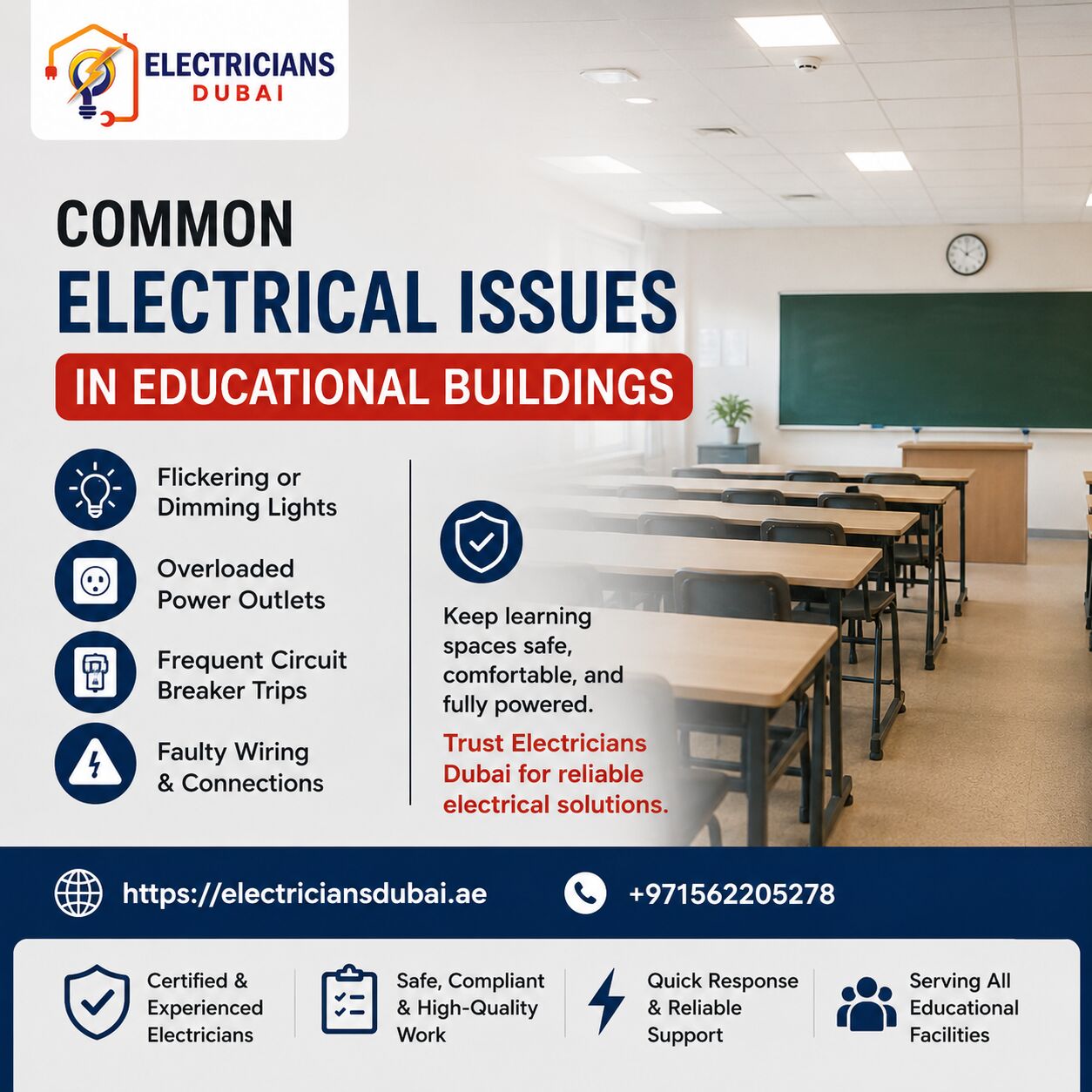 Dubai, Technical, Common Electrical Issues In Educational Buildings