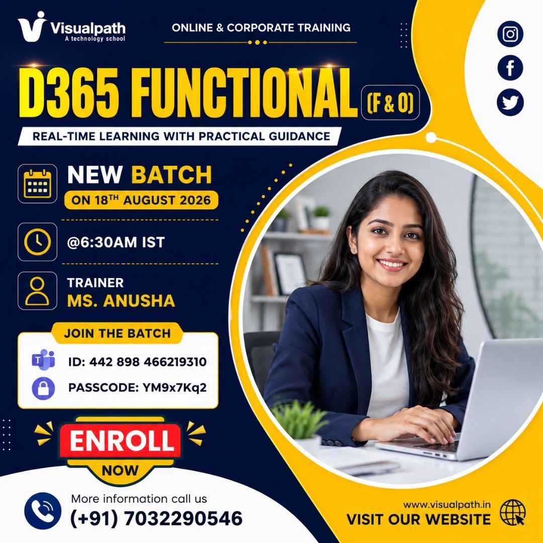 Hyderabad, Education, D365 Finance And Operations Training | Online New Batch