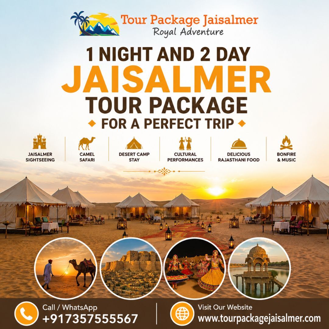 Mumbai, Travel, 1 Night And 2 Day Jaisalmer Tour Package For A Perfect Trip