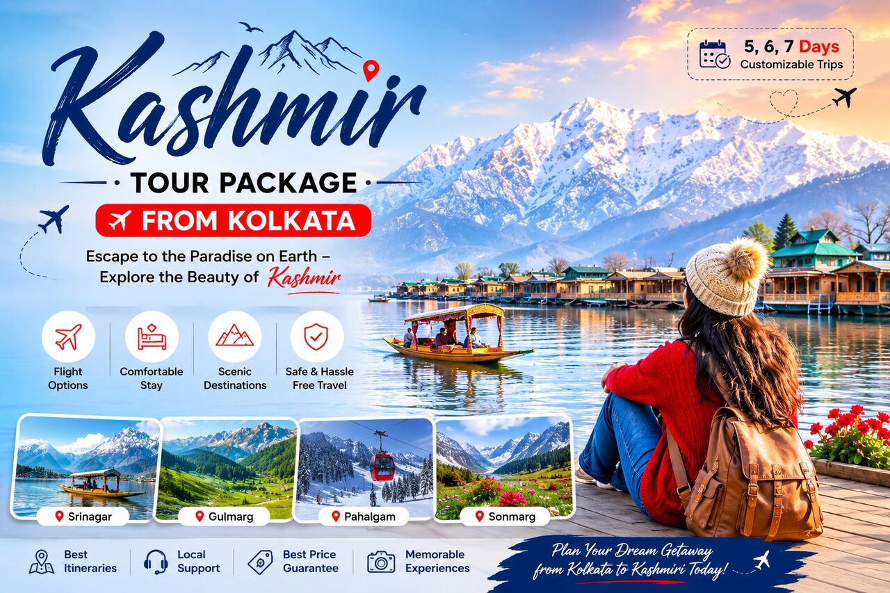 Kolkata, Travel, Affordable Kashmir Tour Package From Kolkata With Hotel & Sightseeing