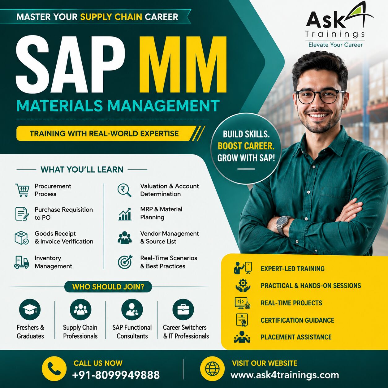 Hyderabad, Computers, INR 25000,  SAP MM Training In Hyderabad | Real-Time Projects, Certification & Placement Assistance