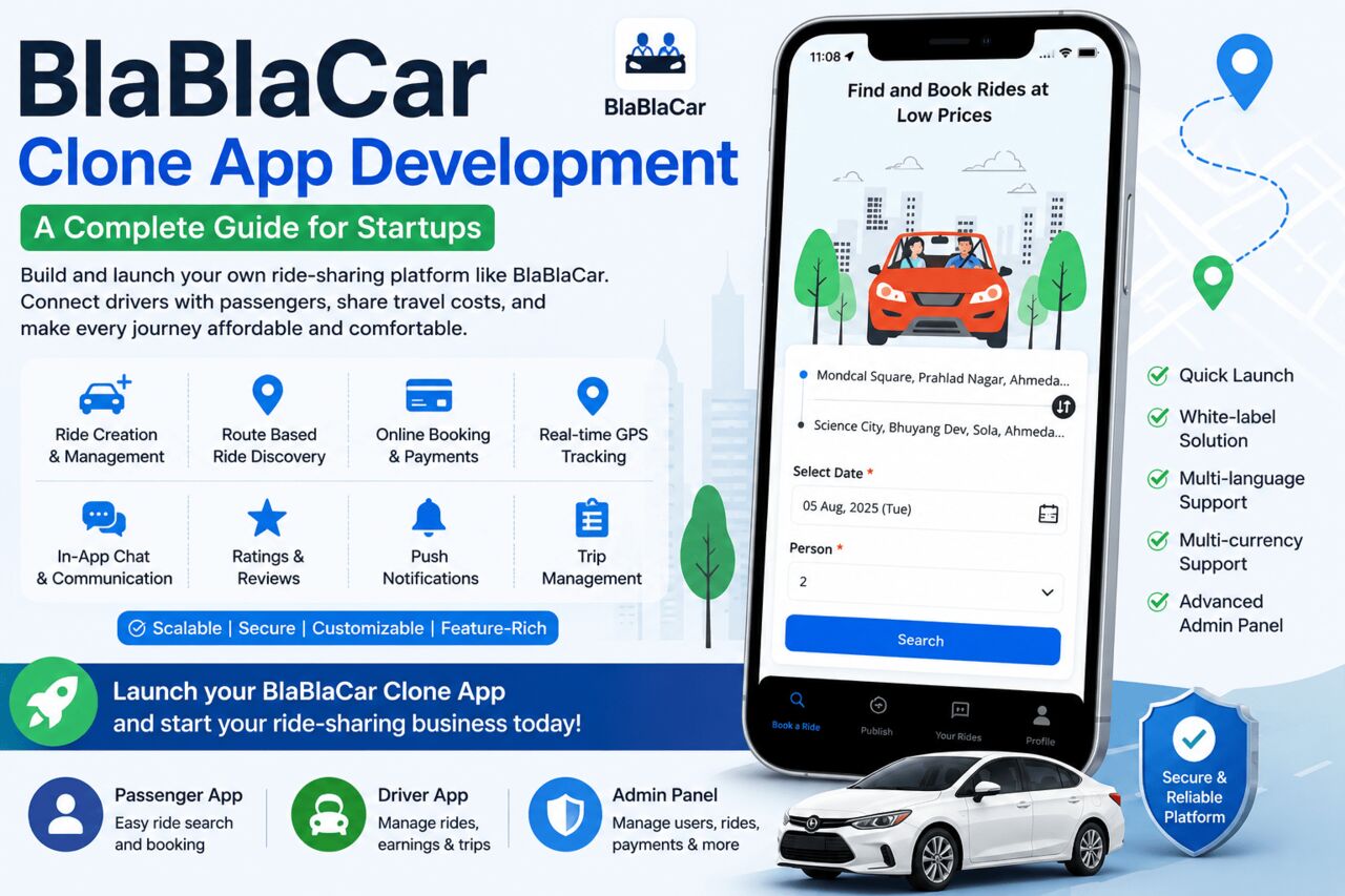 Abu Dhabi, Mobile Apps, BlaBlaCar Clone App Development: A Complete Guide For Startups