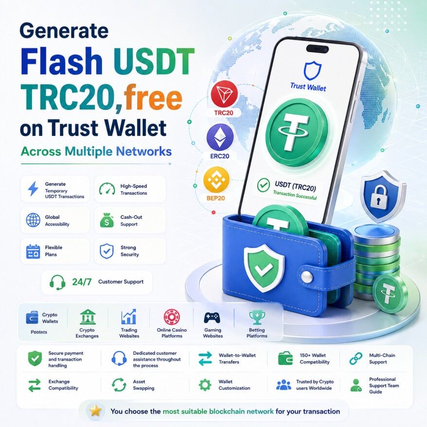 Mumbai, Software, USD 500,  Generate Flash USDT TRC20 On Free: Trust Wallet Across Multiple Networks