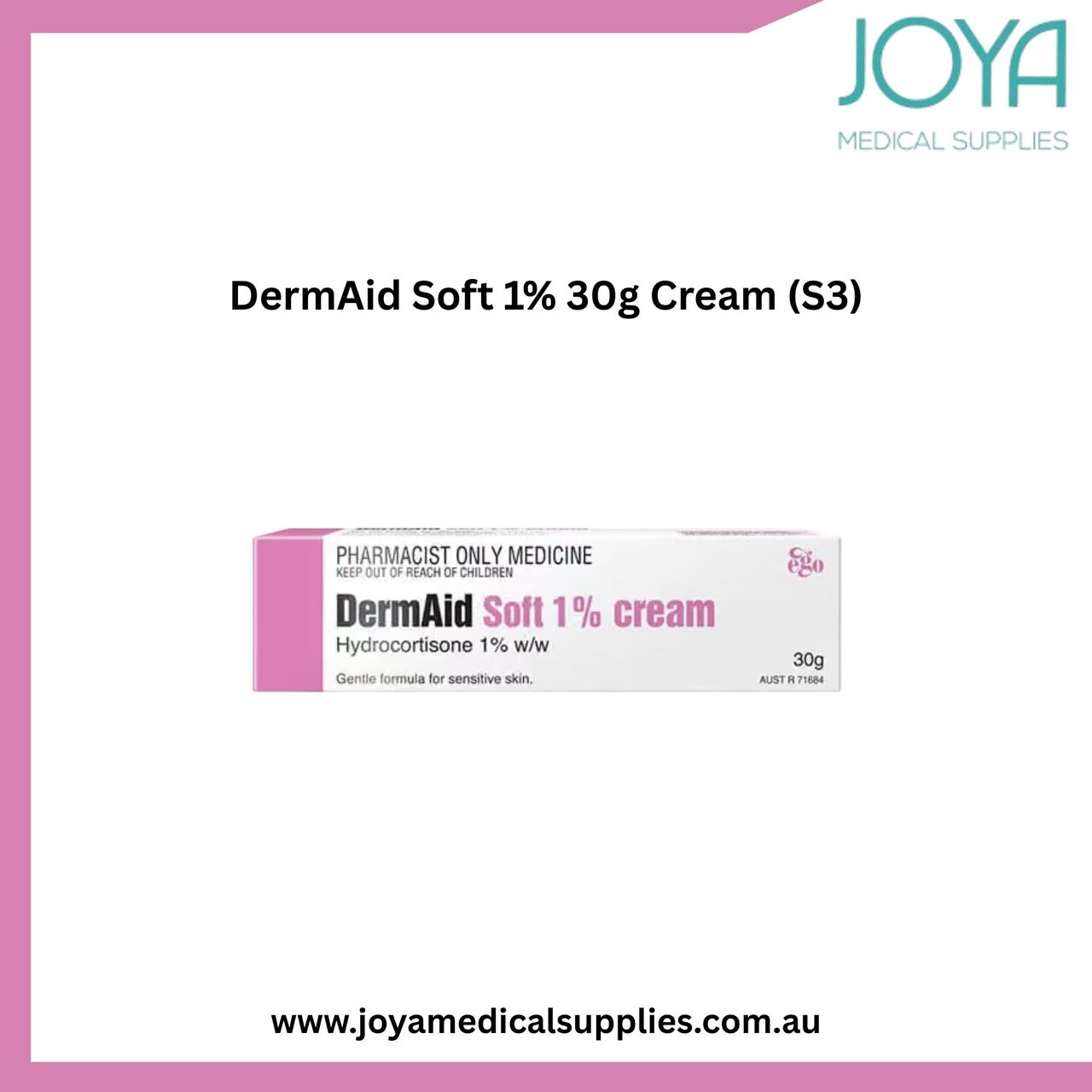 Sydney, Health & Beauty Items, Buy DermAid Soft 1% 30g Cream (S3) - Joya Medical Supplies | Australia