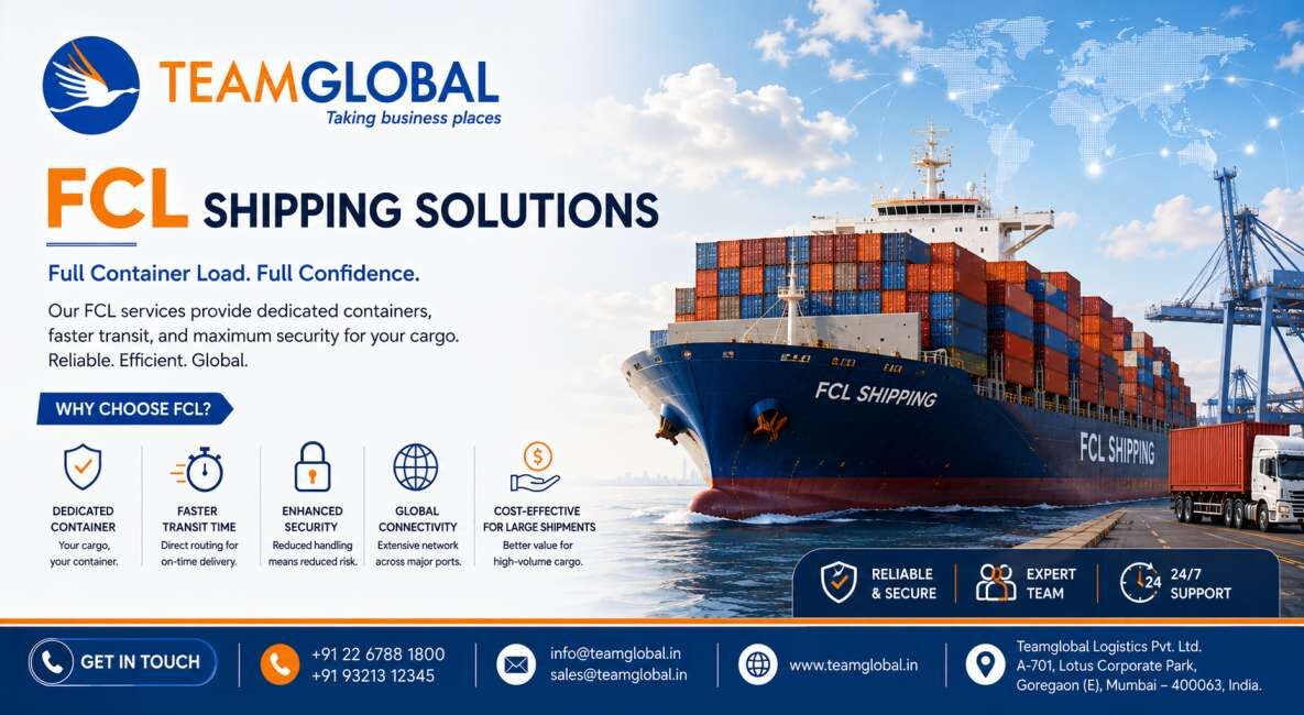 Coimbatore, Cargo, FCL Freight Forwarding In Coimbatore | Teamglobal
