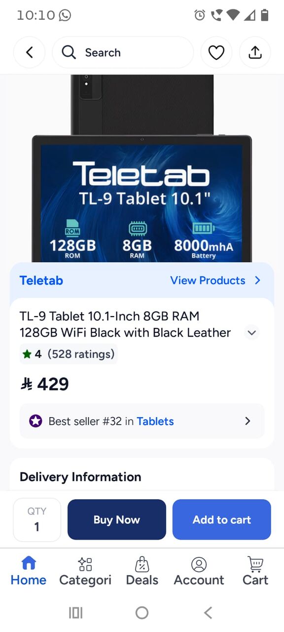 Khobar, Tablet Computers, SAR 330,  10 Inch New Tablet