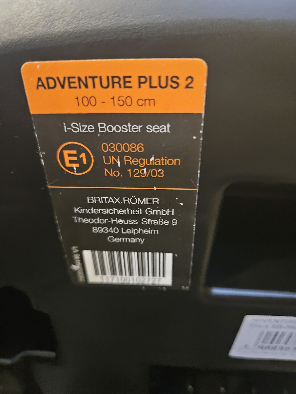 Riyadh, Baby & Kid Stuff, SAR 200,  Britax Adventure Plus 2 High-Back Booster Seat &ndash; Midnight Grey | SAR 200