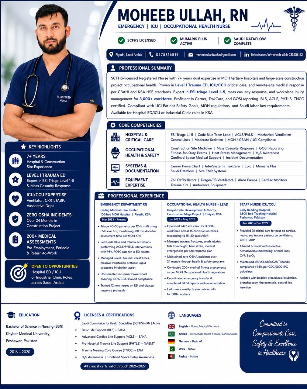 Riyadh, Job Seekers, Specialist Nurse/ Industrial Nurse
