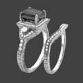 INR 157309,  Emerald Cut Black Diamond Rings & Salt Pepper Diamonds Online