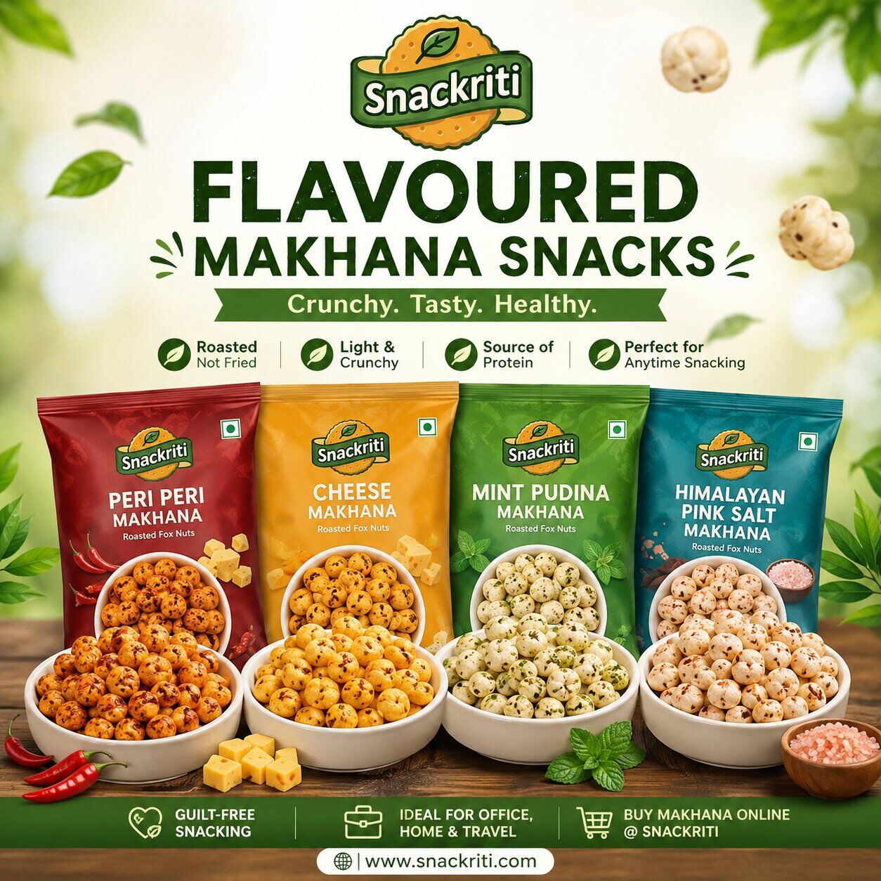 Mumbai, Food, Flavoured Makhana Snacks &ndash; Crunchy, Tasty & Convenient