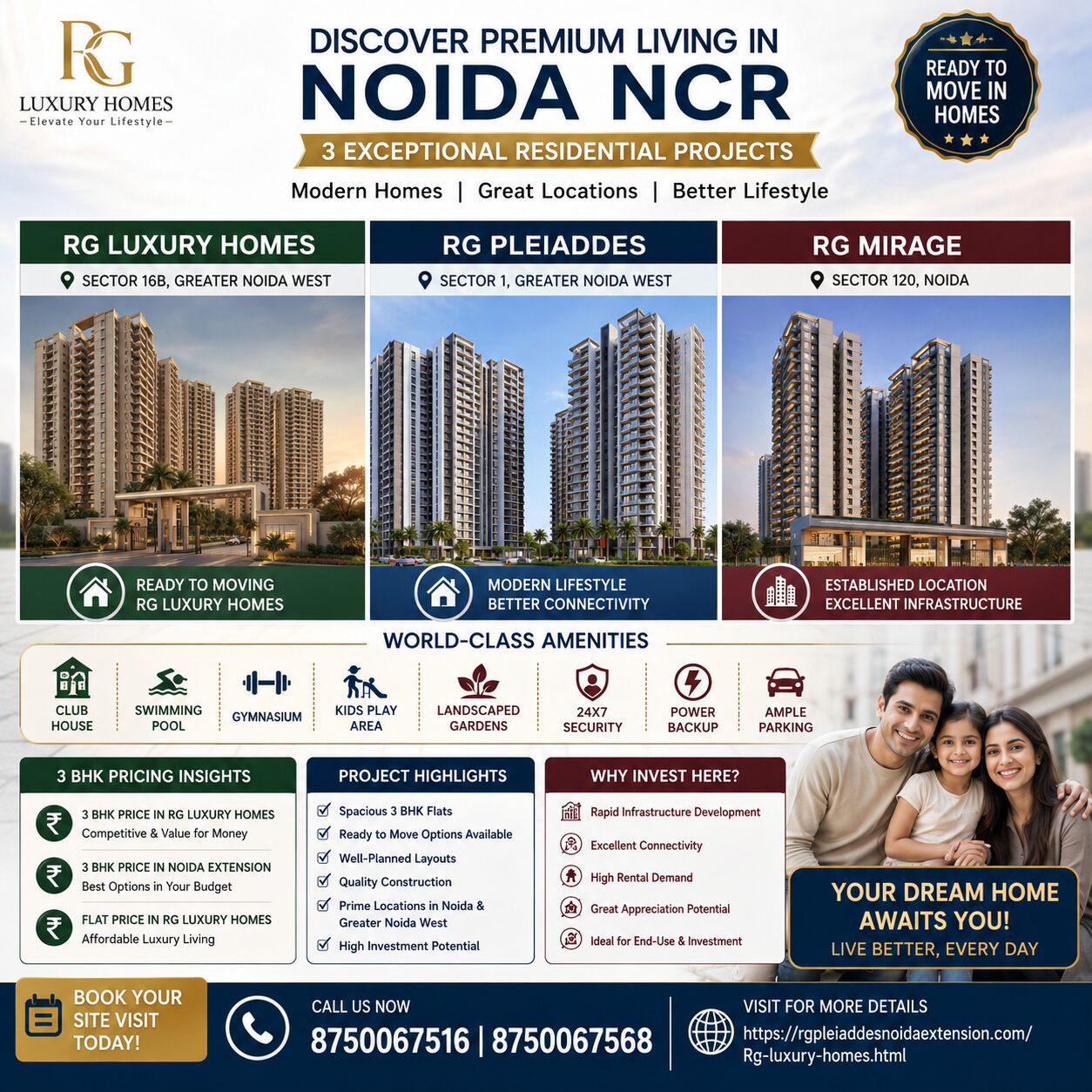 Greater Noida, Real Estate, RG Group Residential Projects: Explore Homes In Noida And Greater Noida