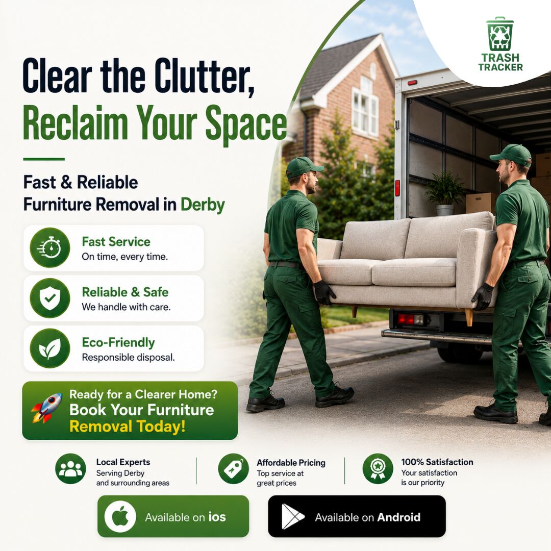 Birmingham, Recycling, Old Furniture Taking Over Your Derby Home? Get Fast Furniture Removal