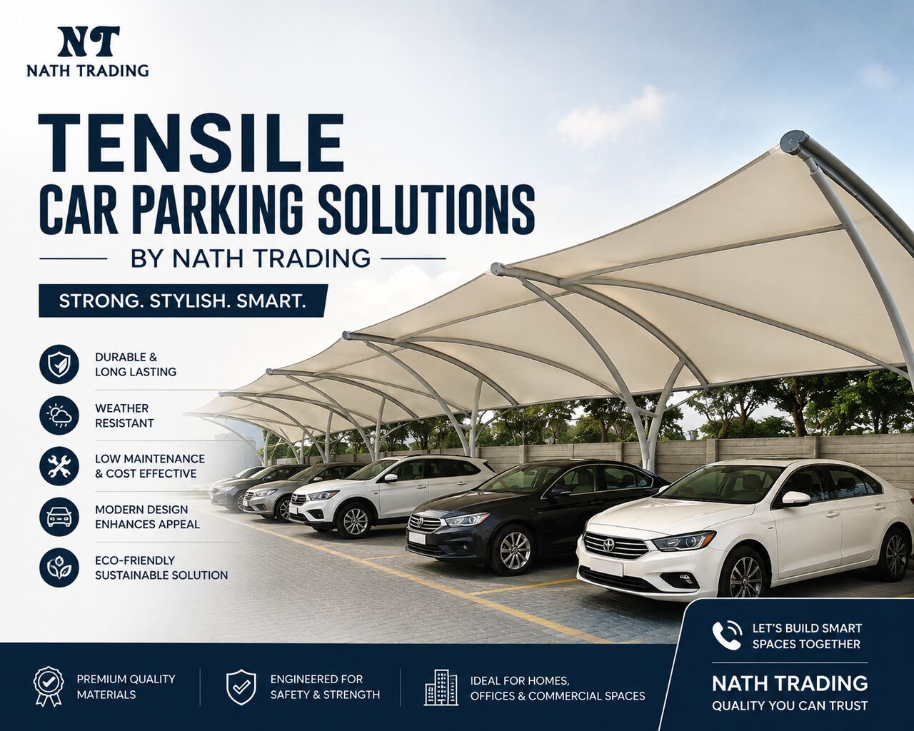 New Delhi, Business, Tensile Car Parking Solutions By Nath Trading