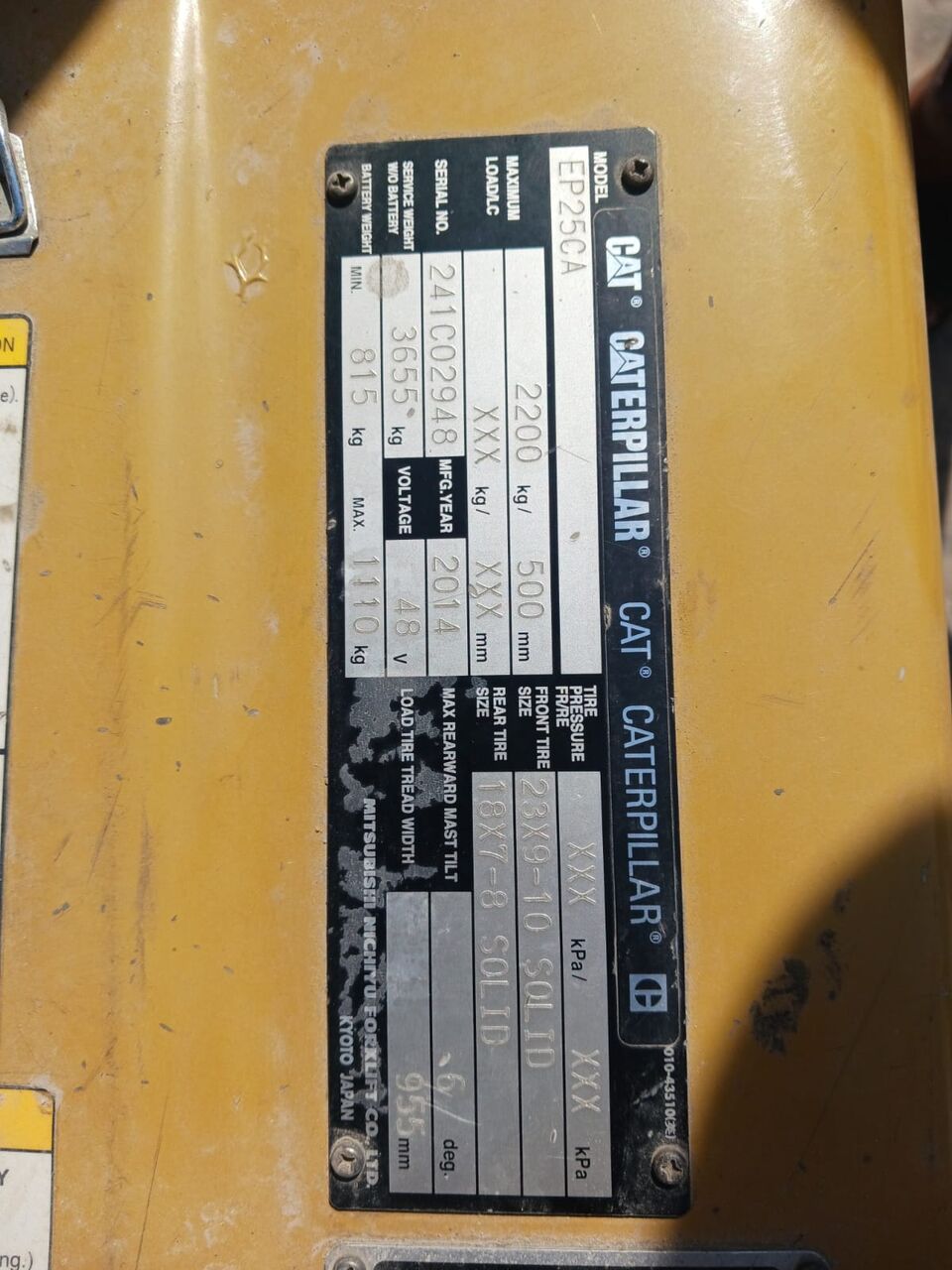 Dammam, Heavy Equipment, SAR 25,  Original Cat Electric Forklift (Made In USA)