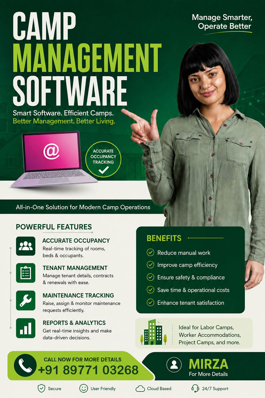 Dammam, Software Development, Camp Management Software
