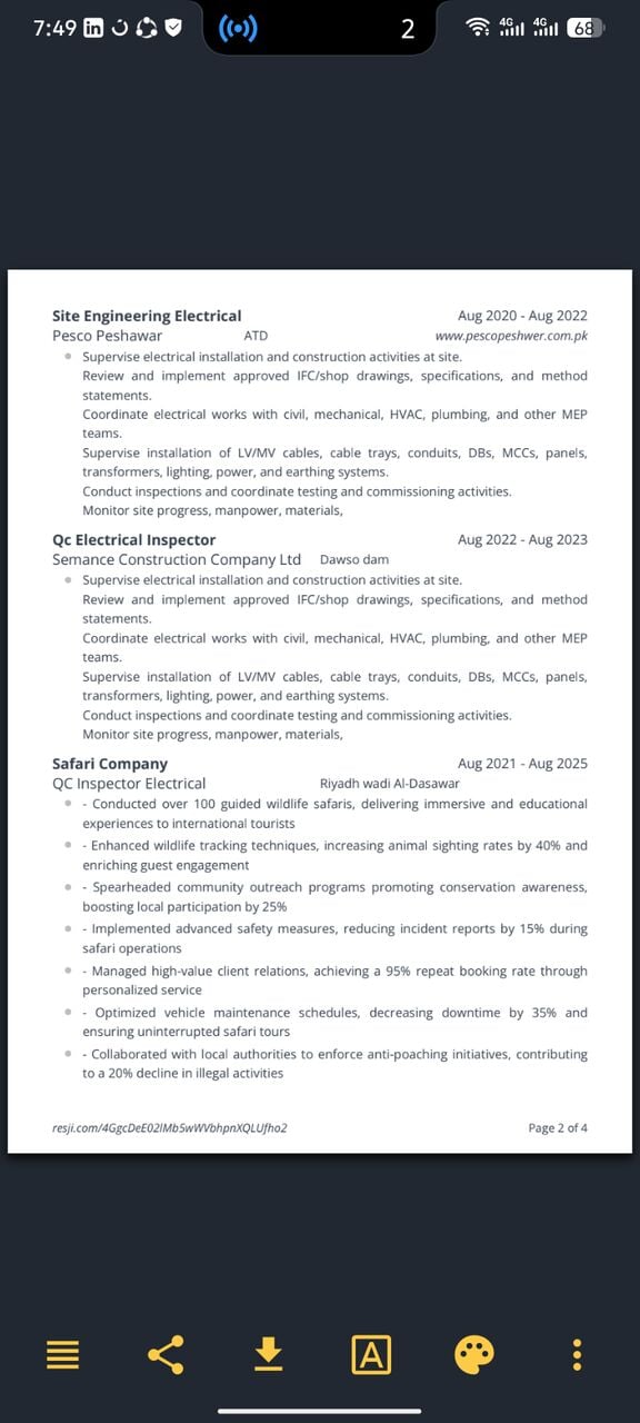 Riyadh, Job Seekers, QC Electrical Engineering And Electrical Supervisor