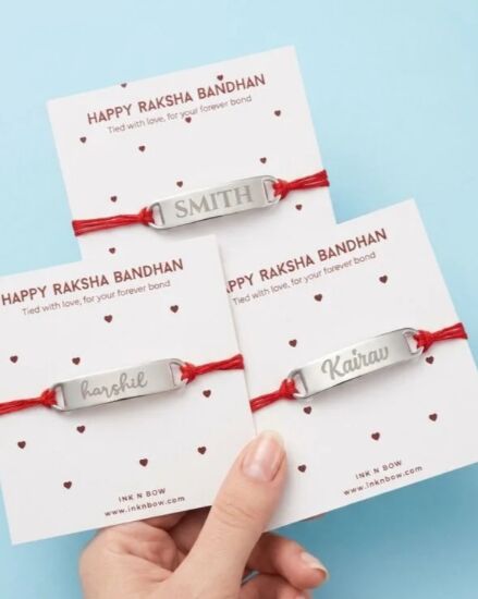 Mumbai, Collectibles, INR 199,  Buy Inknbow Personalized Signature Metal Rakhi For Special Rakhi Bonds