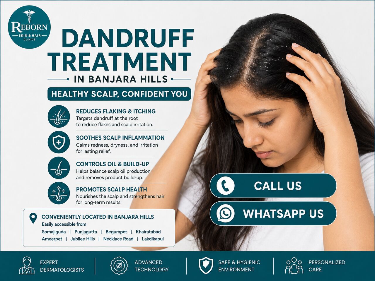 Hyderabad, Health & Beauty Items, INR 1500,  Persistent Dandruff? Start With A Dermatology Consultation In Banjara Hills