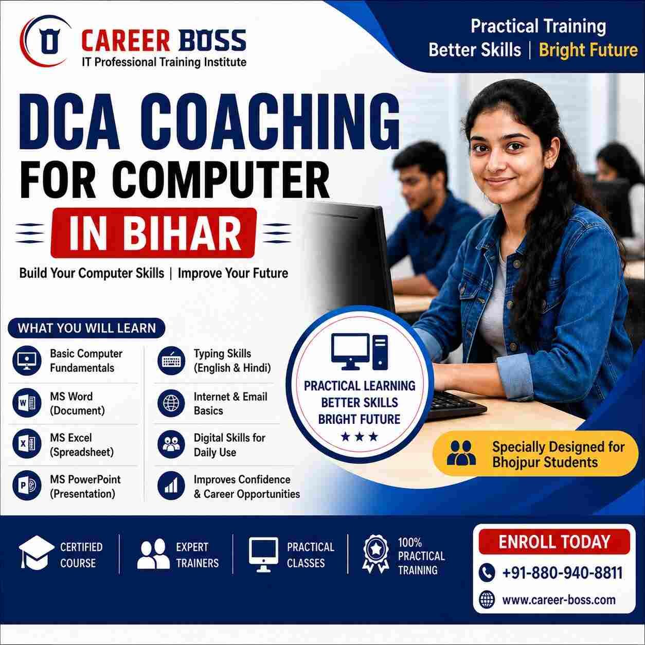 Mumbai, Education, DCA Coaching For Computer In Bihar - Career Boss Institute