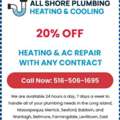 USD 20,  20% Off Heating & AC Repair &ndash; All Shore Plumbing, Heating & Cooling