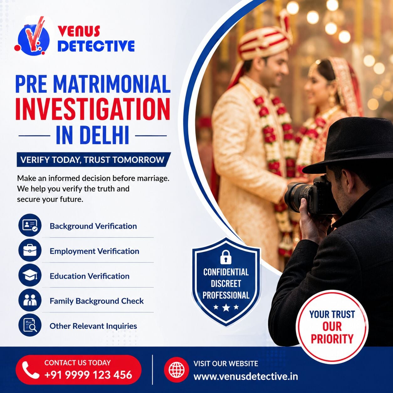 New Delhi, Legal, Pre Matrimonial Investigation In Delhi &ndash; Venus Detective