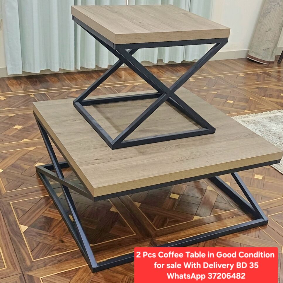 Manama, Furniture, BHD 35,  ✅️ 2 Pcs Coffee Table Table For Sale In Good Condition With Delivery
