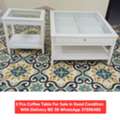 BHD 36,  ✅️ 2 Pcs White Coffee Table For Sale In Good Condition With Delivery