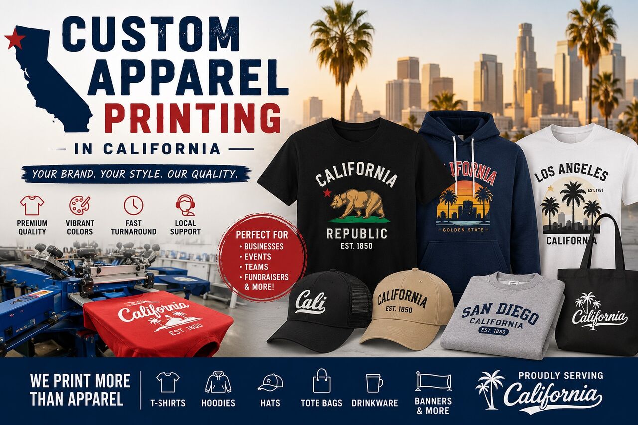 New York, Printing, Custom Apparel Printing In California
