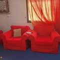SAR 550,  7 Seater Sofa, Red, In Good Condition, URGENT SALE!!