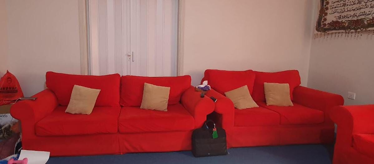 Jeddah, Furniture, SAR 550,  7 Seater Sofa, Red, In Good Condition, URGENT SALE!!
