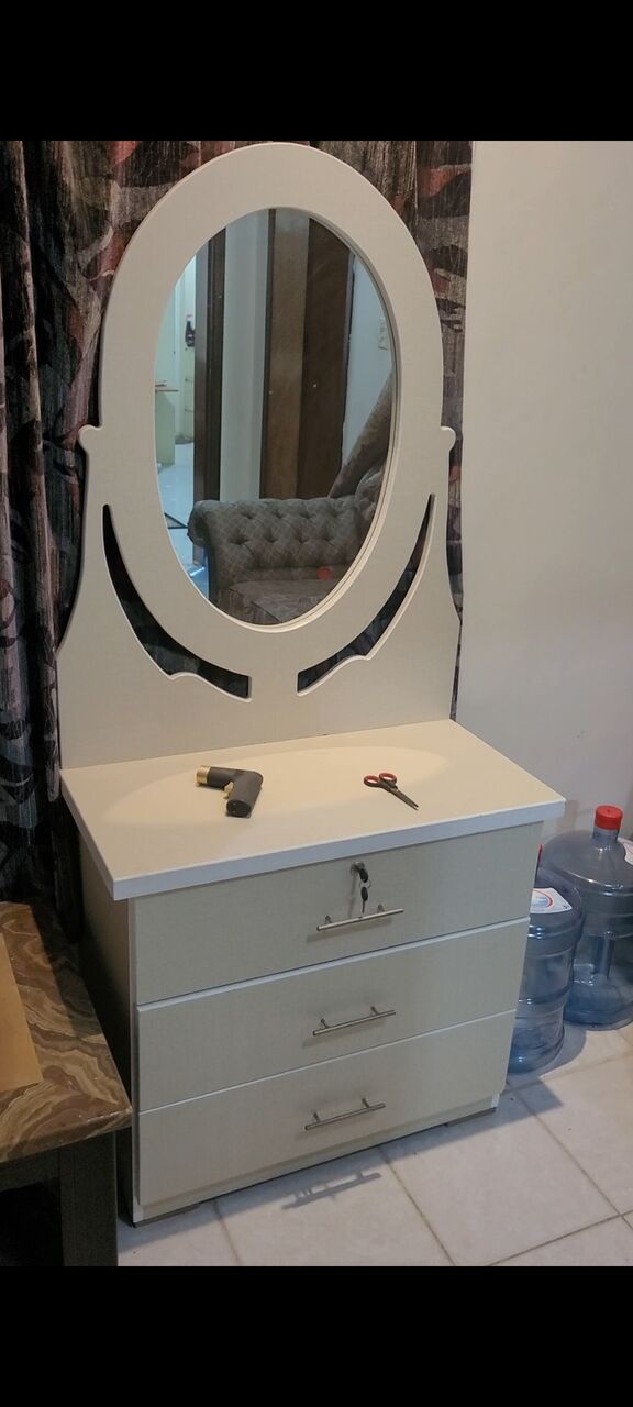 Khobar, Furniture, SAR 500,  7 Seater Sofa Set+2 New Single Bed+ Dressing+wardrobe + Gas Clynder