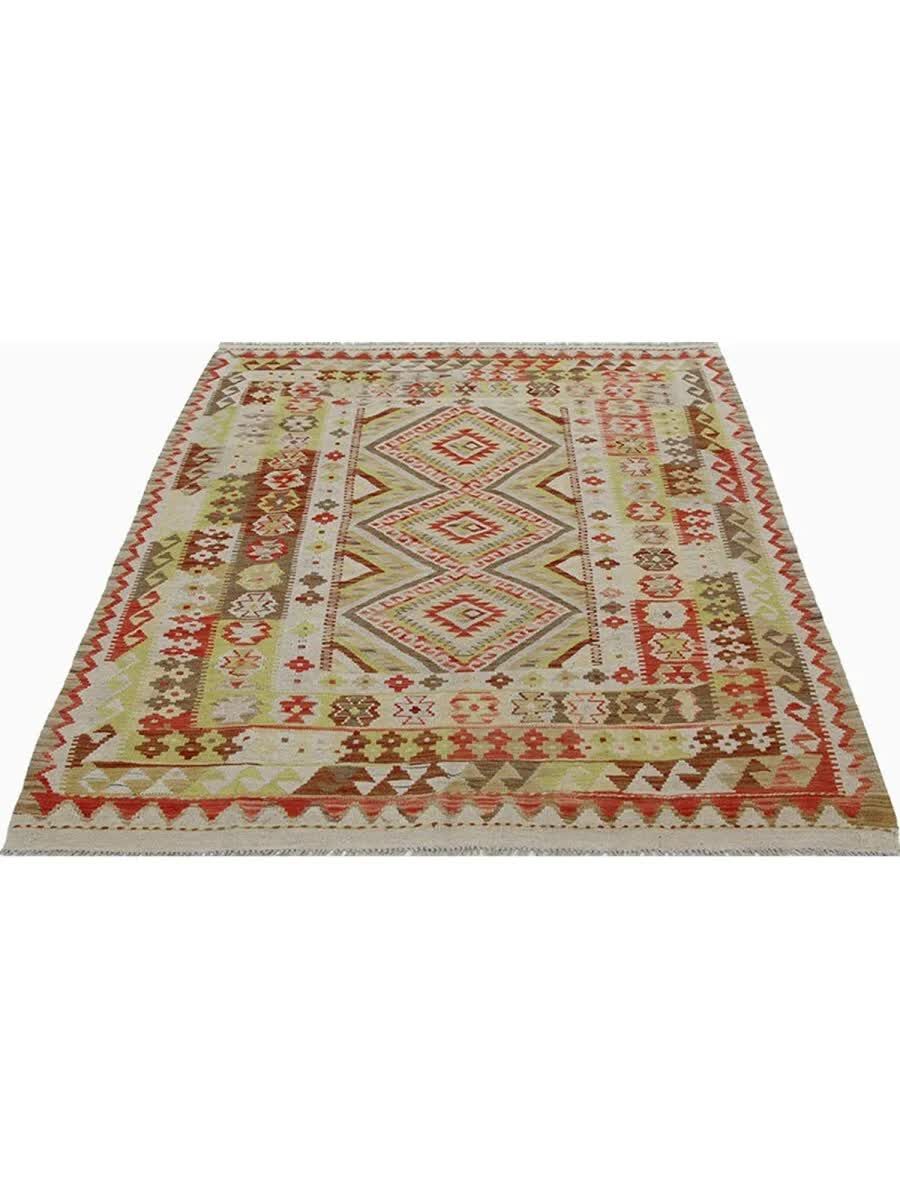 New York, Furniture, USD 340,  5x6 Ivory Turkish Kilim Area Rug
