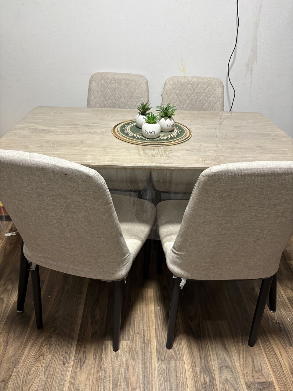 Khobar, Furniture, SAR 2000,  Gray L Shape Sofa , American Brown Sofa  And Dinning Table