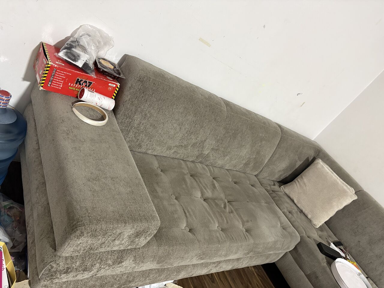 Khobar, Furniture, SAR 2000,  Gray L Shape Sofa , American Brown Sofa  And Dinning Table