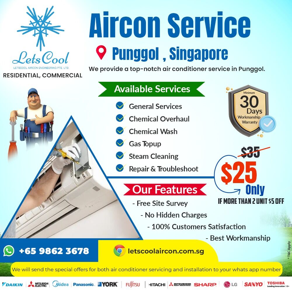 Singapore, Air Conditioners, SGD 25,  Aircon Servicing Punggol