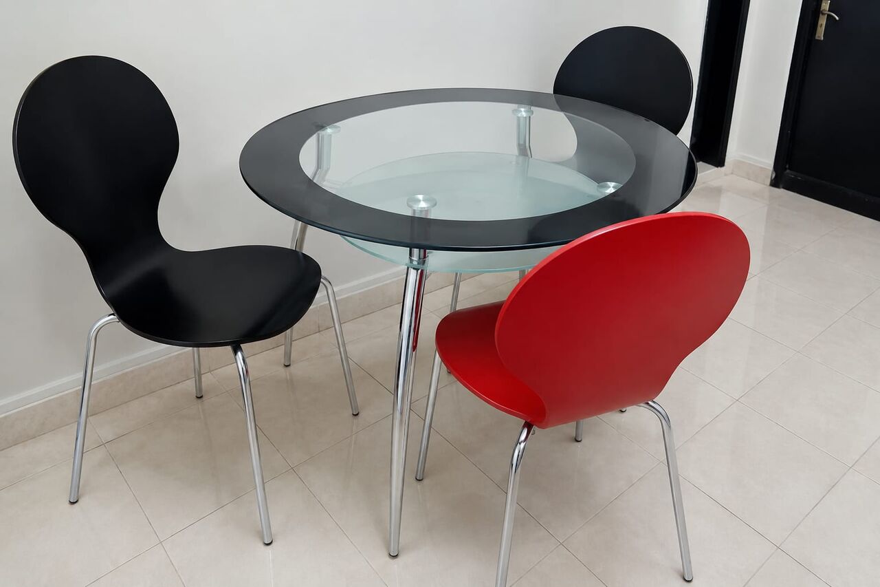 Al Iskan, Furniture, SAR 1,  Beautiful Furniture For Sale &ndash; Dining Table & Dressing Table | Good Condition