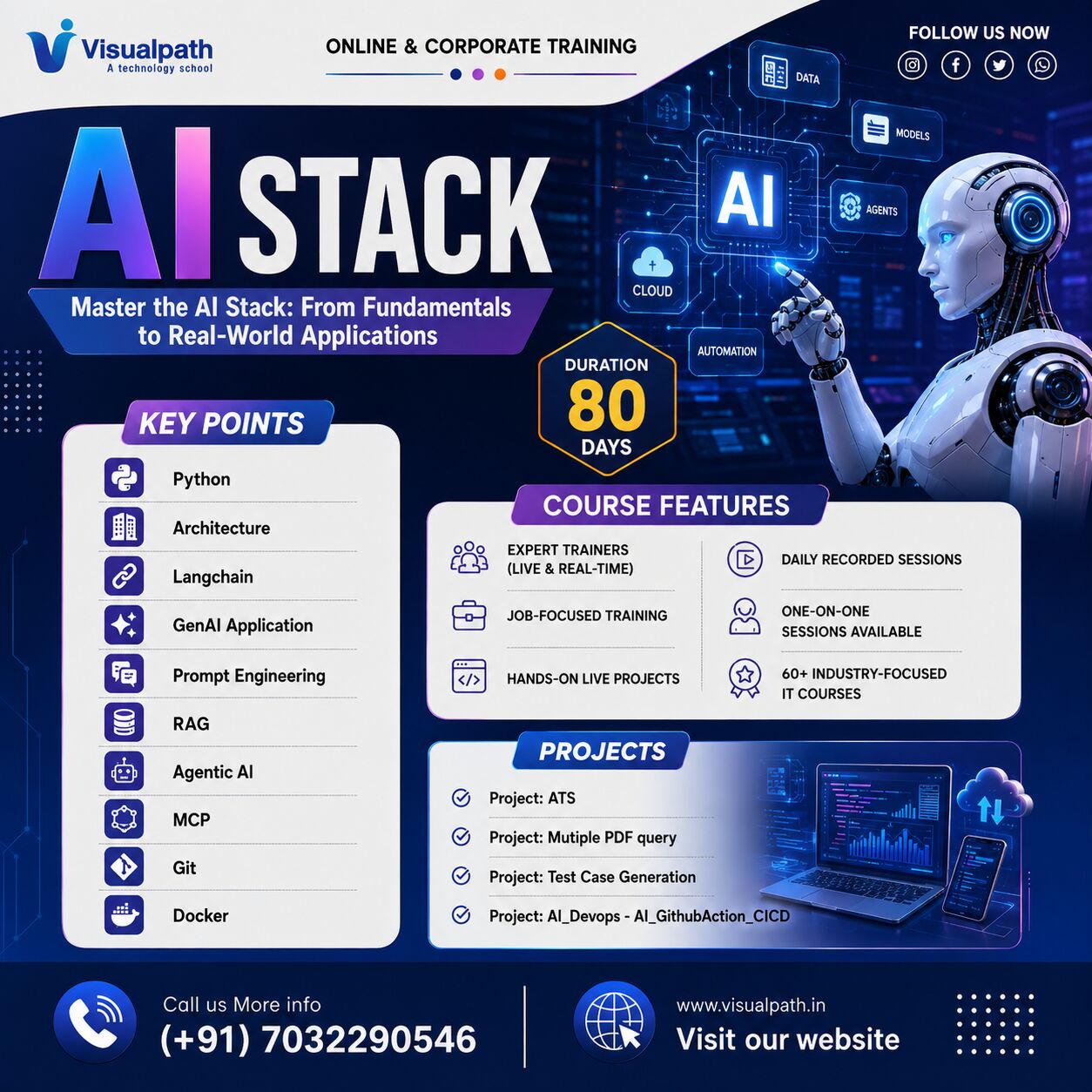 Hyderabad, Education, Professional AI Stack Online Training | Visualpath