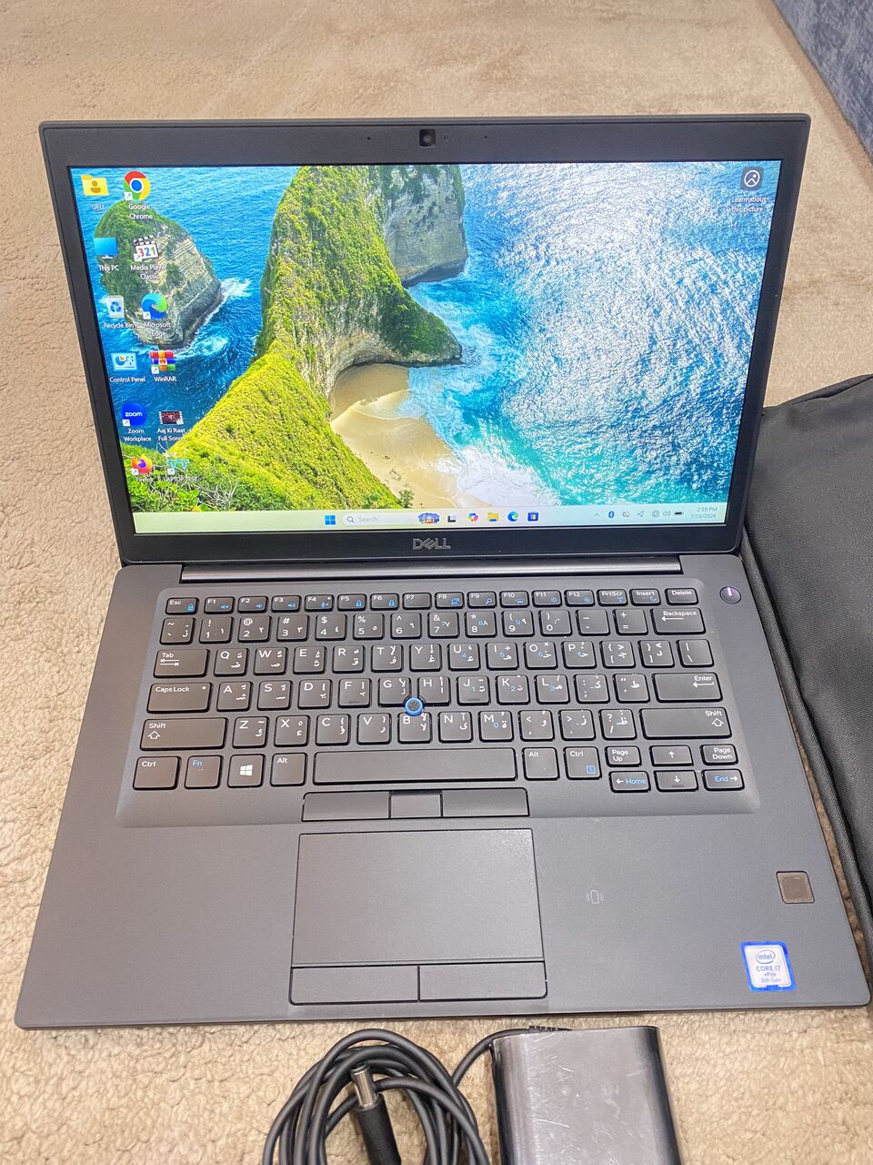 Riyadh, Computers, SAR 700,  Dell I7-8GB-256GB-14&rdquo; Screen-Original Charger-Original Battery-Win 11