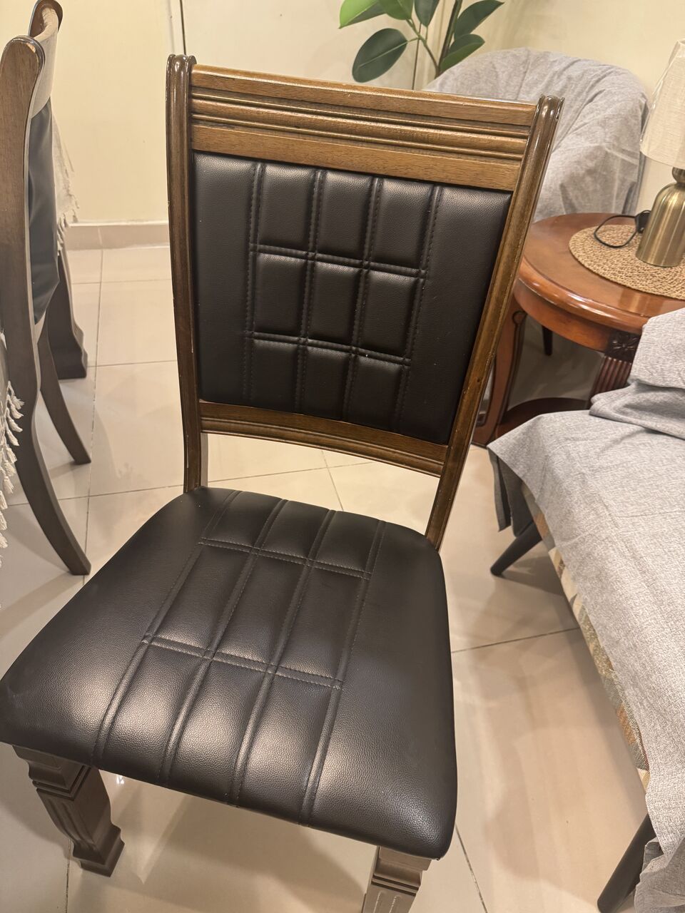 Khobar, Furniture, SAR 100,  4 Wooden Dining Chairs For Sale
