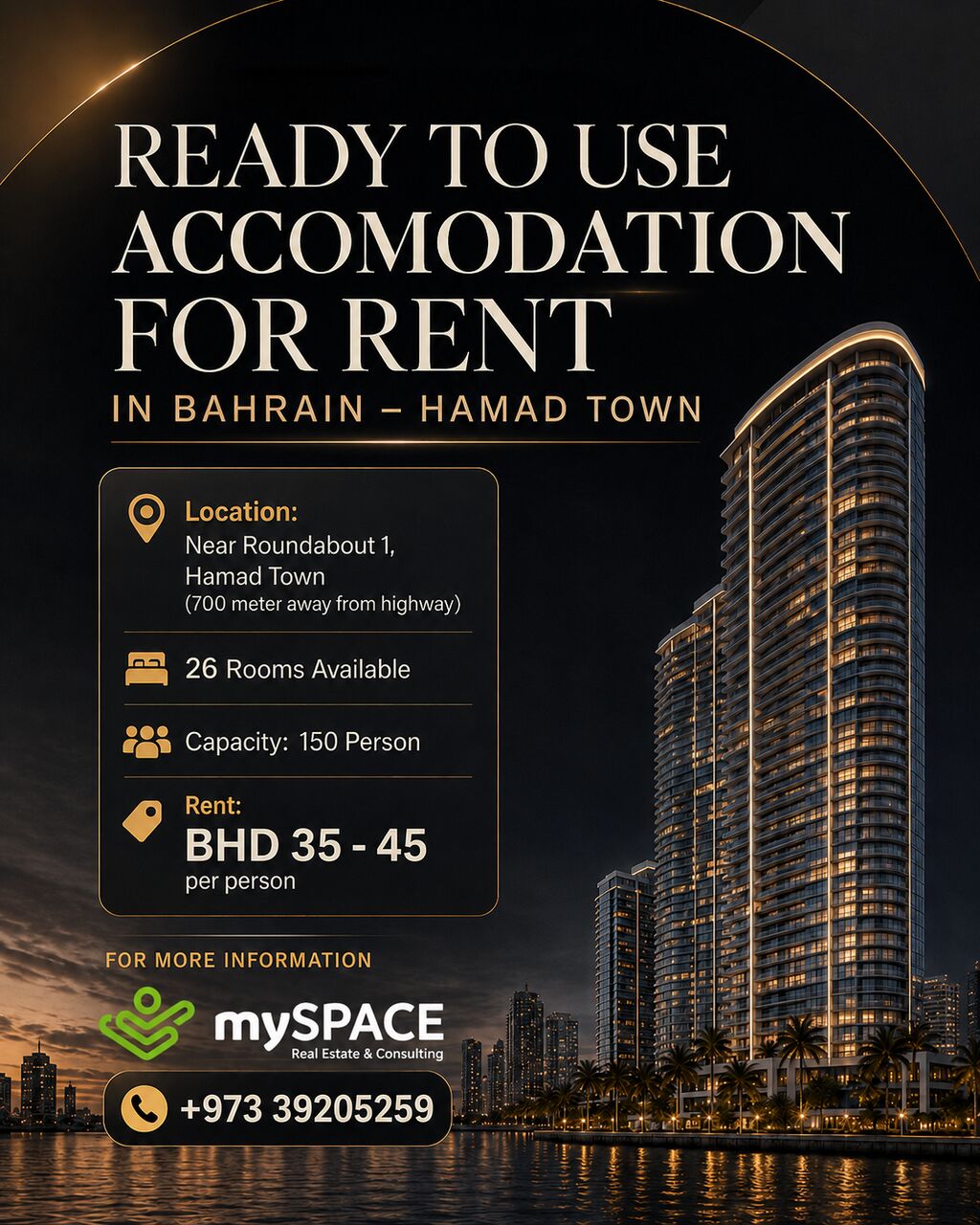 Manama, Staff Accommodation, BHD 35,  Ready-to-Use Staff Accommodation For Rent In Hamad Town, Bahrain