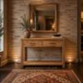 MYR 1600, Teak Console Table 2 Drawer