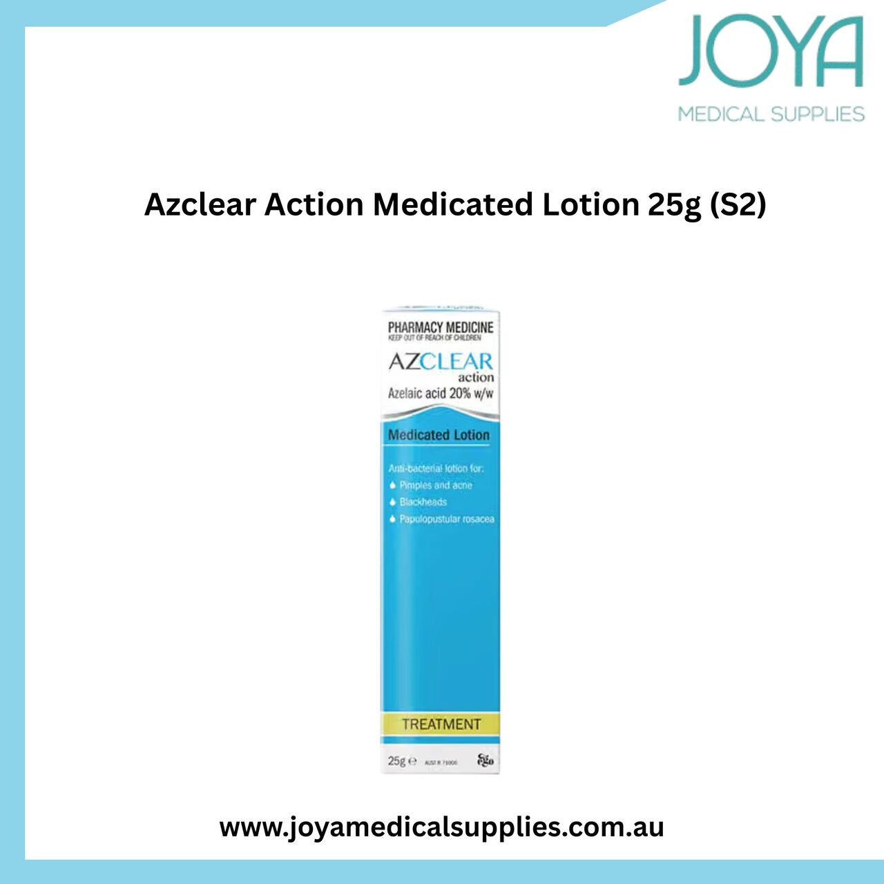 Sydney, Health & Beauty Items, Buy Azclear Action Medicated Lotion 25g (S2) - Joya Medical Supplies | Australia