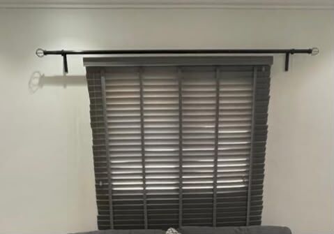 Al Narjis, Furniture, SAR 150,  Wood Blinds Dark Grey For Sale
